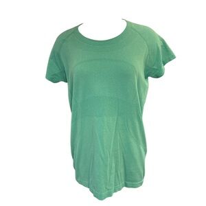 lululemon athletica teal short sleeve swiftly tee size 12 women’s